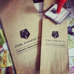 Iyer Coffee Co. Pic 4 - Hand stamped coffee bags to add some personal touch