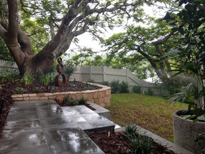 DEKHAR Pic 3 - Landscape retaining wall turf and paving