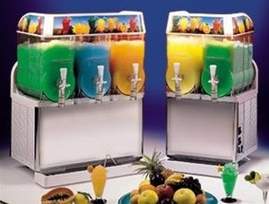 Amusements Party Hire Pic 2 - Frozen cocktail slushy machines 12 litres per bowl alcoholic or soft drink recipes