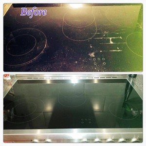 Magic Glass Cleaner Pic 5 - Our Magic Glass Cleaner works its magic on stove tops as well