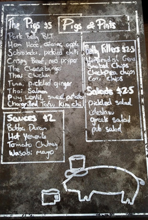 Pigs & Pints Pic 2 - Mini blackboard menus