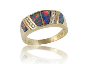 Masterpiece Jewellery Pic 3 - inlay opal diamond ring