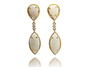 Masterpiece Jewellery Pic 2 - white opal earrings