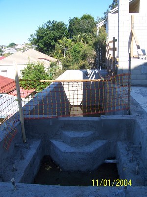 ilive Construction Pic 4 - pool construction on sloping site