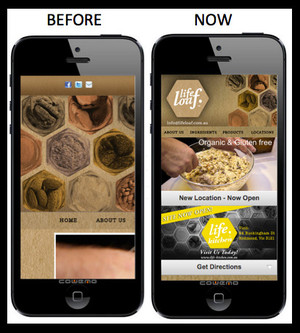 The Local Group Pic 2 - before and after smart phone web design
