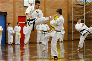 First Tae Kwon Do Kiara WA Pic 4 - First Taekwondo Beechboro jump snap kick