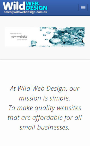 Wild Web Design Pic 2 - Our website on a mobile phone