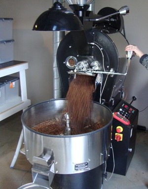 Off Grid Coffee Roasters Pic 2 - Completion of a roast