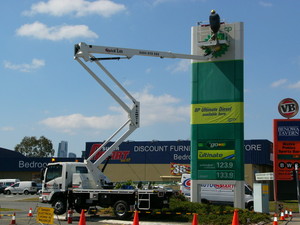 EWP Hire Brisbane Pic 3 - service station work