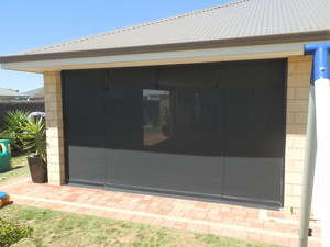 Outside Concepts WA Pic 4 - Cafe blind in black shadeview fabric