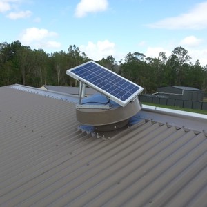 Polycarb Sunshine Skylights Pic 3 - A colour matched Solar Whiz solar powered Roof Vent