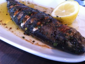 Honeycomb Pic 3 - Whole baked trout w lemon mint beurre noisett