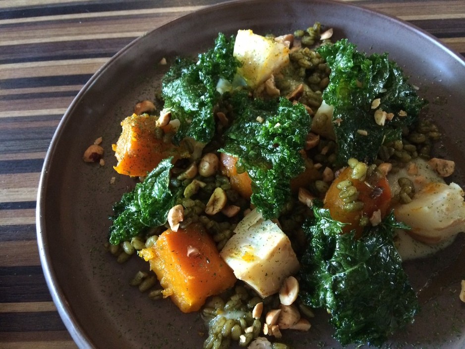 A Taste Of Things To Come by Erskine Villa Pic 1 - VEG Salt Bakes Autumn Veg with Kale Farro Hazelnut and PX Reduction