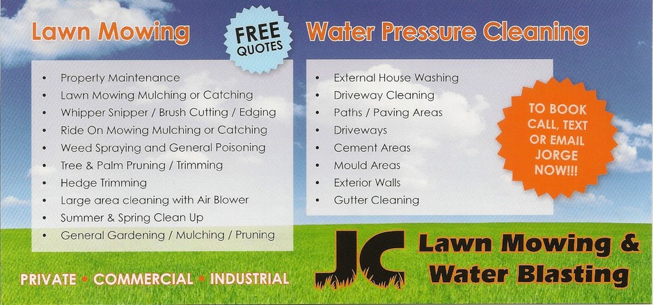 JC LAWN MOWING & WATER BLASTING CLEANING Pic 1