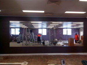 Elite Glass & Glazing Pic 3 - Mirror Wall Anytime Fitness Centre