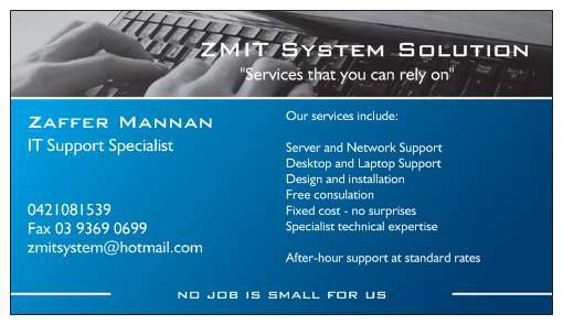 ZMIT System Solution Pic 1 - IT services