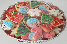 Iced Creations Pic 2 - Assorted bite size Christmas cookies