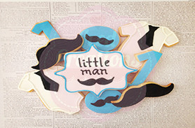 Iced Creations Pic 3 - ittle man 1st Birthday cookie set