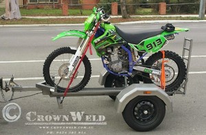 CrownWeld Pic 5 - Crown UltraLight Collapsible Folding Motorcycle Trailer