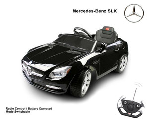 Kids Cars Online Pic 5 - Black Mercedes SLK Ride On Toy Car