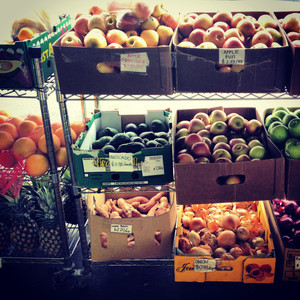 Laguna Oriental & Indonesian Supermarket Pic 4 - Fruits on the sidewalk outside the grocery store