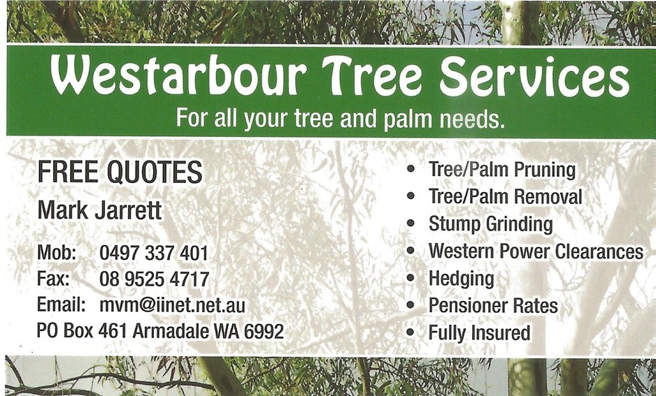 westarbour Tree Service Pic 1 - contact details