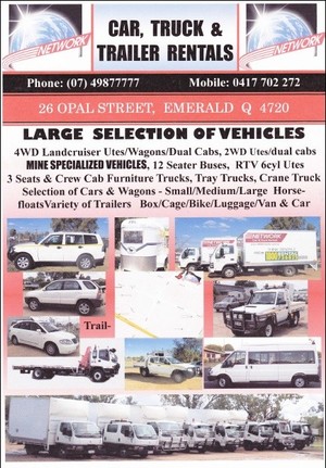 Network Car & Truck Rentals Pic 2 - Large Selection of Vehicles Trailers 4wd vehicles tray truck and crane truck