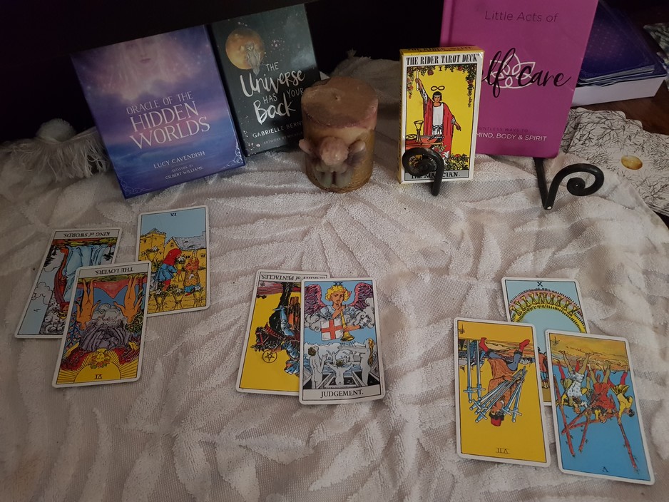 Burned With Desire Intuitive Tarot Pic 1 - Some of the decks I use