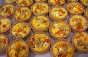 Cakebread Catering Pic 5 - From our catering Menu Baby Quiche Roasted Pumpkin Pine Nut Goats Cheese