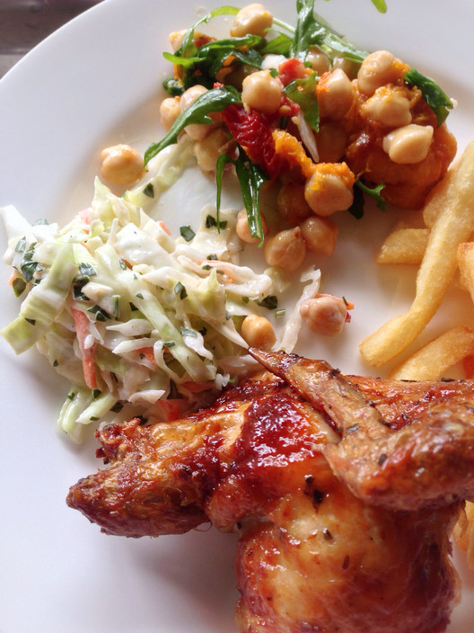 Central Park Roast Chicken Bar Pic 1 - Coleslaw and pumpkin chickpea salad