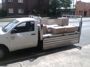 Small Moves Pic 2 - Boxes loaded Ute with drop down sides