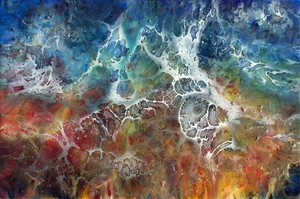 Gayle Reichelt Art Pic 5 - Storm Surge Resin painting