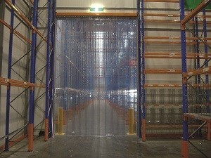 Doorstrips.com.au Pic 2 - Industrial Stripdoor in warehouse