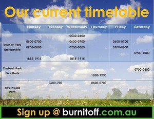 burn it off fitness Pic 2 - Our fitness timetable