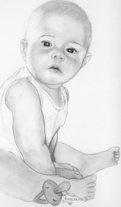 Portraits from Photos by Jac Delmenico Pic 1 - grady 6mnths graphite