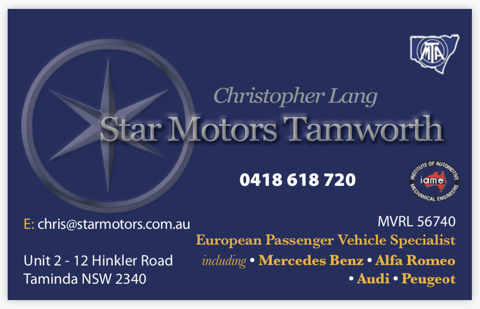 Lang Christopher - Star Motors Tamworth Pic 1