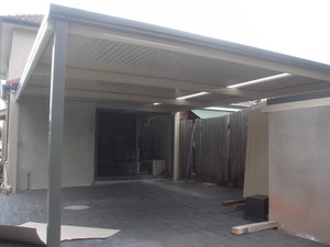 ADSAL Constructions Pic 5 - Flat roofed pergola colour bond