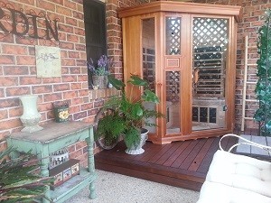 Daisy's Secret Therapeutic Massage Pic 2 - Far infrared sauna seats three people