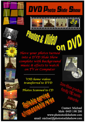 DVD Photo Slide Show Pic 2 - DVD Slide show flyer