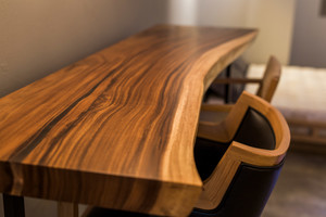 Arcanum Home Pic 3 - Single piece solid Acacia wood table