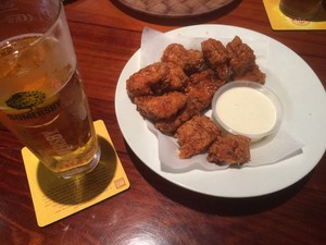 Hooters Pic 4 - Boneless chicken wings with teriyaki and blue cheese dip