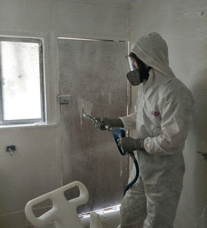 Melbourne Forensic Cleaning Pic 4 - Meth lab technician decontaminating a house from meth residue in Melbourne