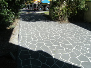 A'Court Concreting Pty Ltd Pic 2 - Steel Grey in Bush Rock Pattern