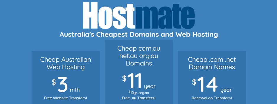 Hostmate.com.au Pic 1 - Cheap Web Hosting and Domain Names Australia