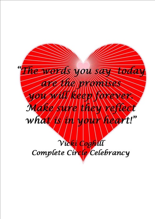 Complete Circle Celebrancy Pic 1 - I will write a meaningful and memorable ceremony just for you