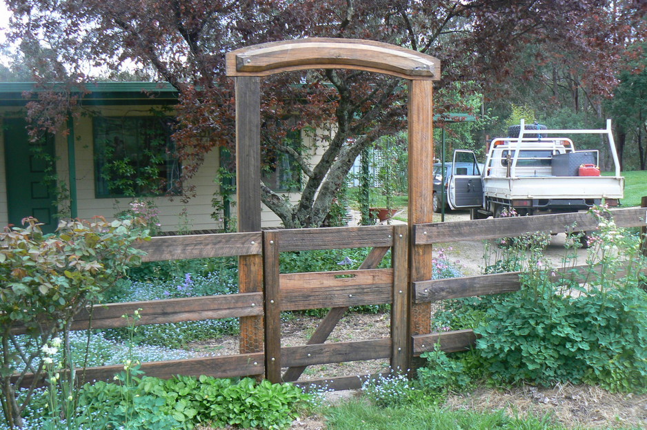 Rural Fencing North East Victoria - Nichstone Rural Contractors Pic 1 - Post Rail Fencing Stringy Bark