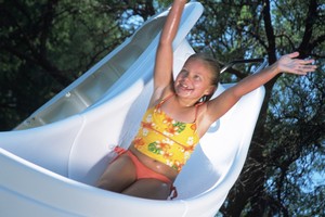 Aqua Action Slides Pty Ltd Pic 5 - Available in Blue White Tan or Gray the Wild Ride slide will carry weights up to 113 kg so the entire family can join in the fun