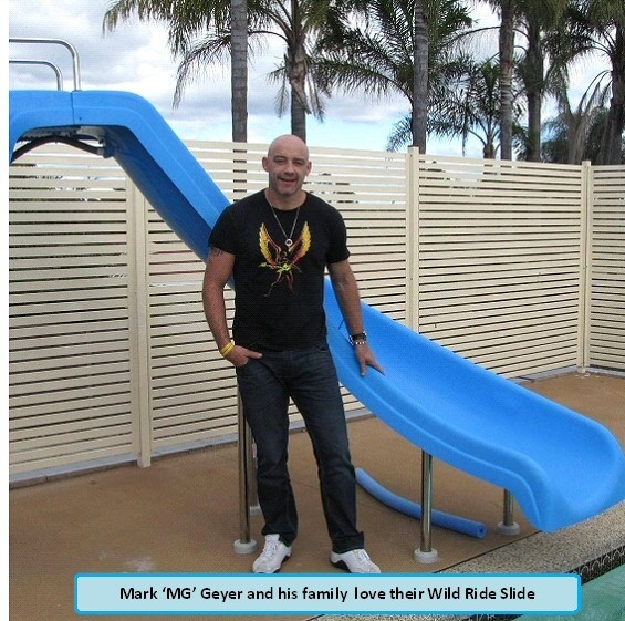 Aqua Action Slides Pty Ltd Pic 1 - Mark MG Geyer and his family love their Wild Ride Slide