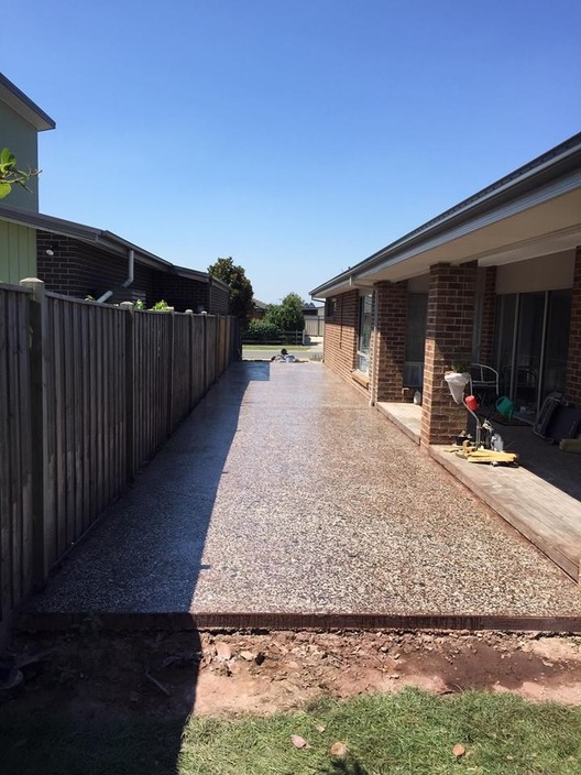 WB Concreting & Constructions Pic 1 - Concrete with glow in the dark rocks throughout and finished with grind polish Call for a free quote today