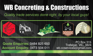 WB Concreting & Constructions Pic 3 - Your friendly local blokes